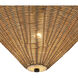 Alora Mood Bridgette 1 Light 16.38 inch Matte Black Semi-Flush Mount Ceiling Light in Matte Black and Rattan, Rattan Shade