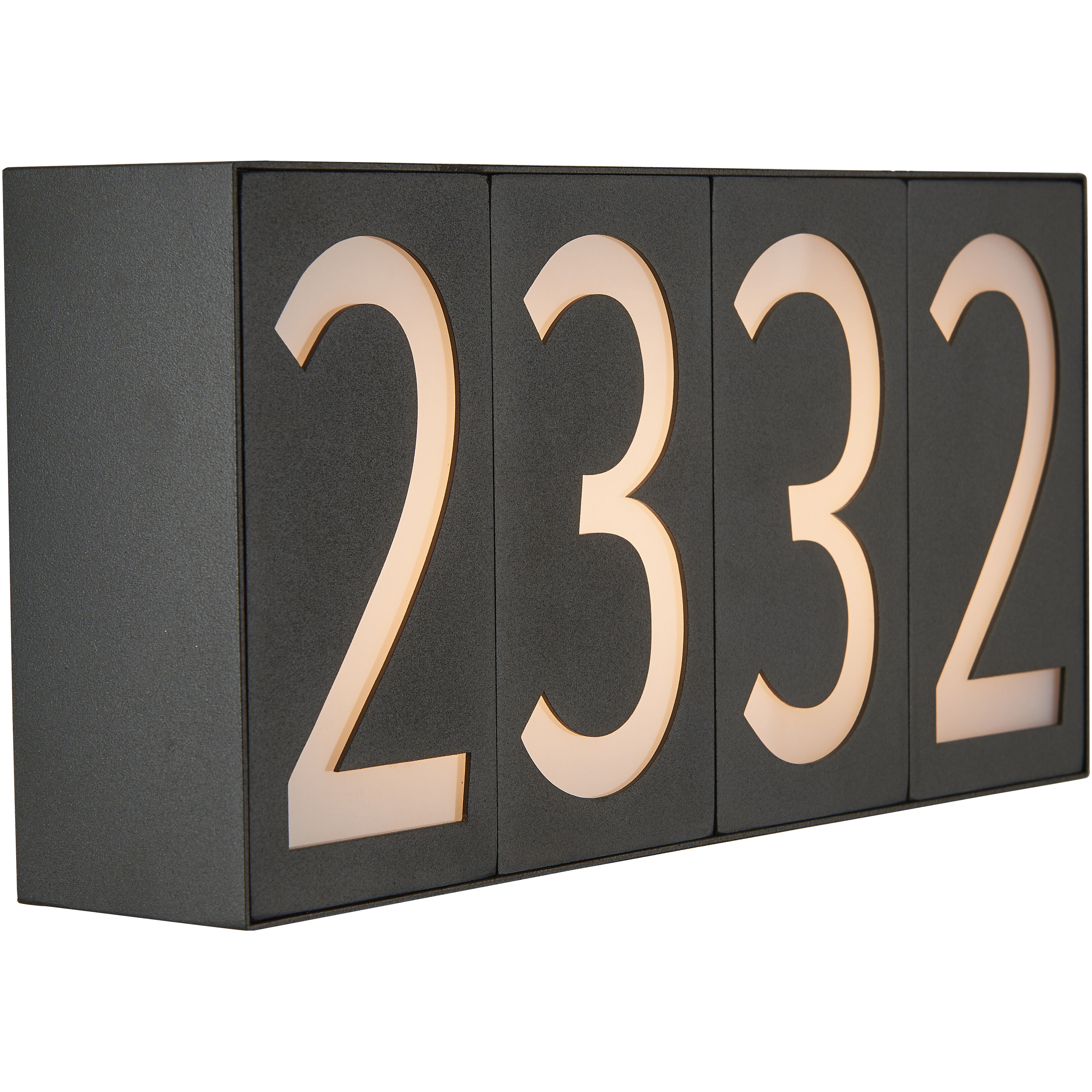 Numero LED 5 inch Matte Black Outdoor Wall Light