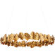 English Oak 1 Light 32.5 inch Gold Leaf Chandelier Ceiling Light