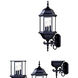 Madison 3 Light 26 inch Matte Black Exterior Wall Mount