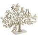 Anita Gold Finished Aluminum with White Marble Base D&eacute;cor