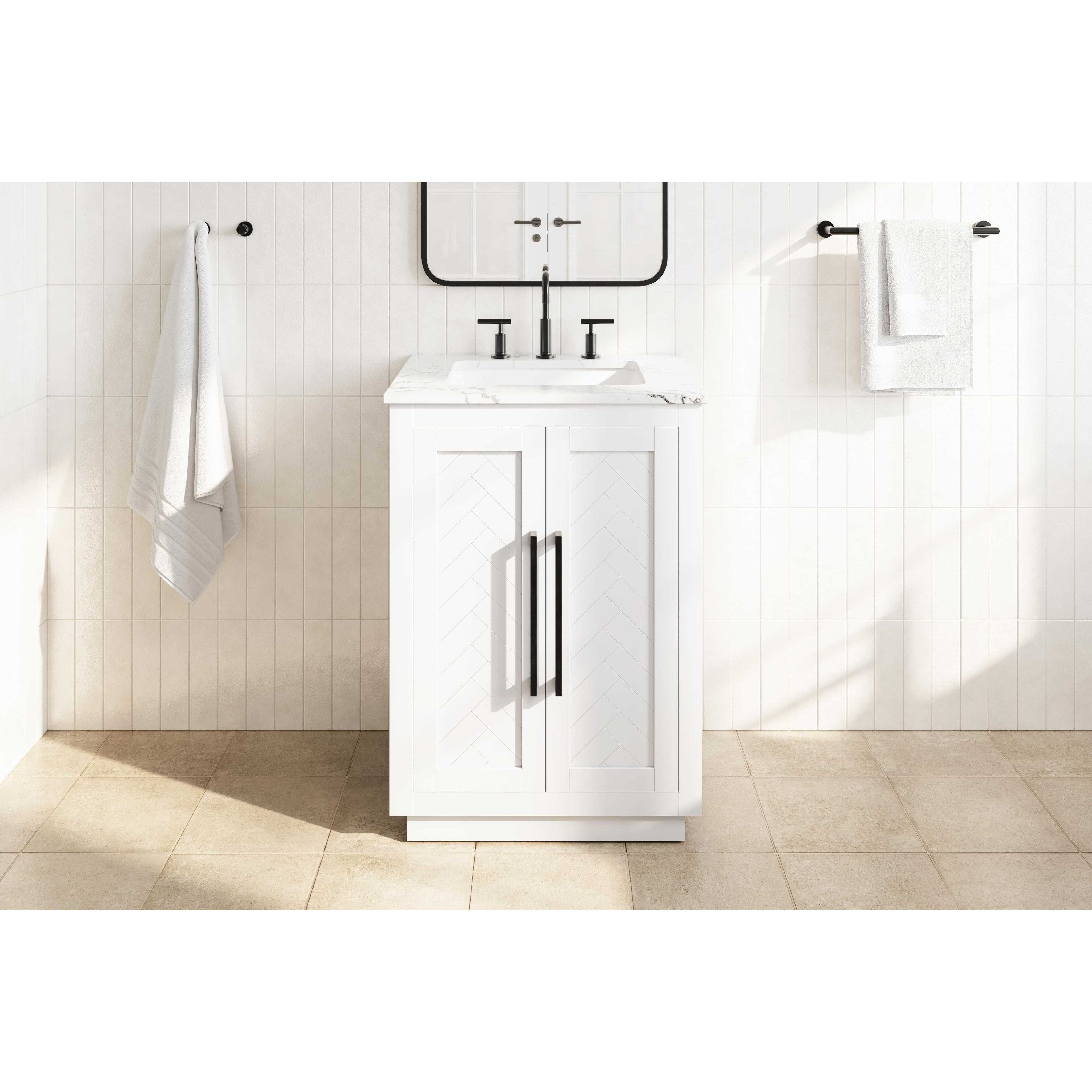 Chase 24 X 34 inch White Bathroom Vanity Cabinet
