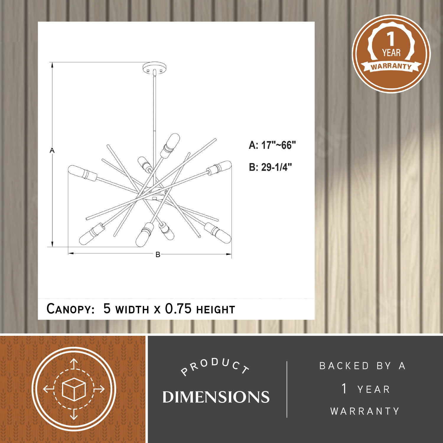 Halsted 8 Light 29.25 inch Black and Satin Brass Pendant Ceiling Light