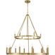 Dutton 18 Light 42.75 inch Signature Brass Chandelier Ceiling Light