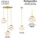 Batignolles 3 Light 24.75 inch Spring Gold Leaf Pan Pendant Ceiling Light