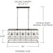 Turner 5 Light 50 inch Nordic Grey Island Ceiling Light