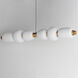 Soji LED 60 inch Black and Gold Linear Pendant Ceiling Light