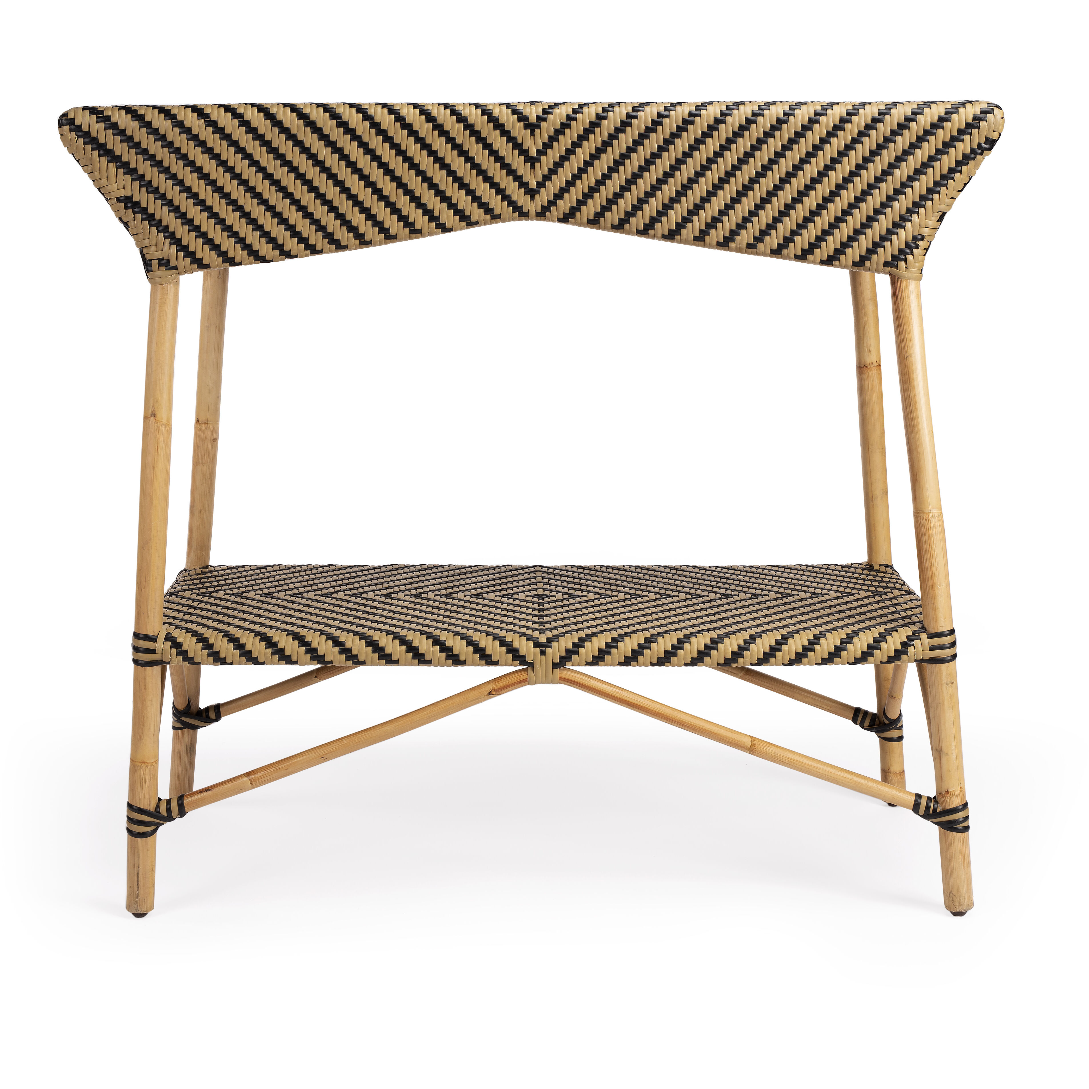 Ciel Brown Rattan Bar/Wine Cabinet or Cart