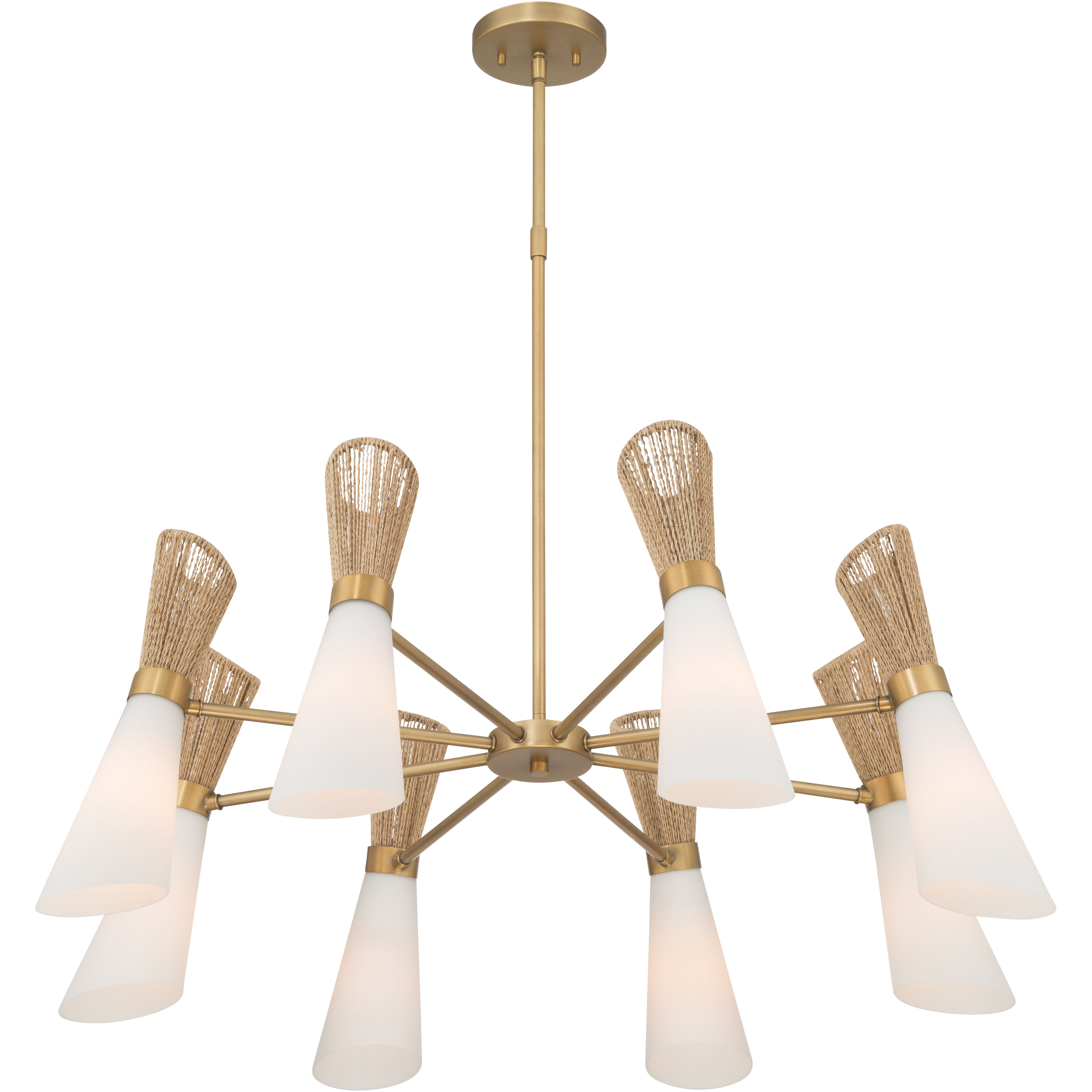 Vantrel 8 Light 36 inch Legacy Brass Chandelier Ceiling Light