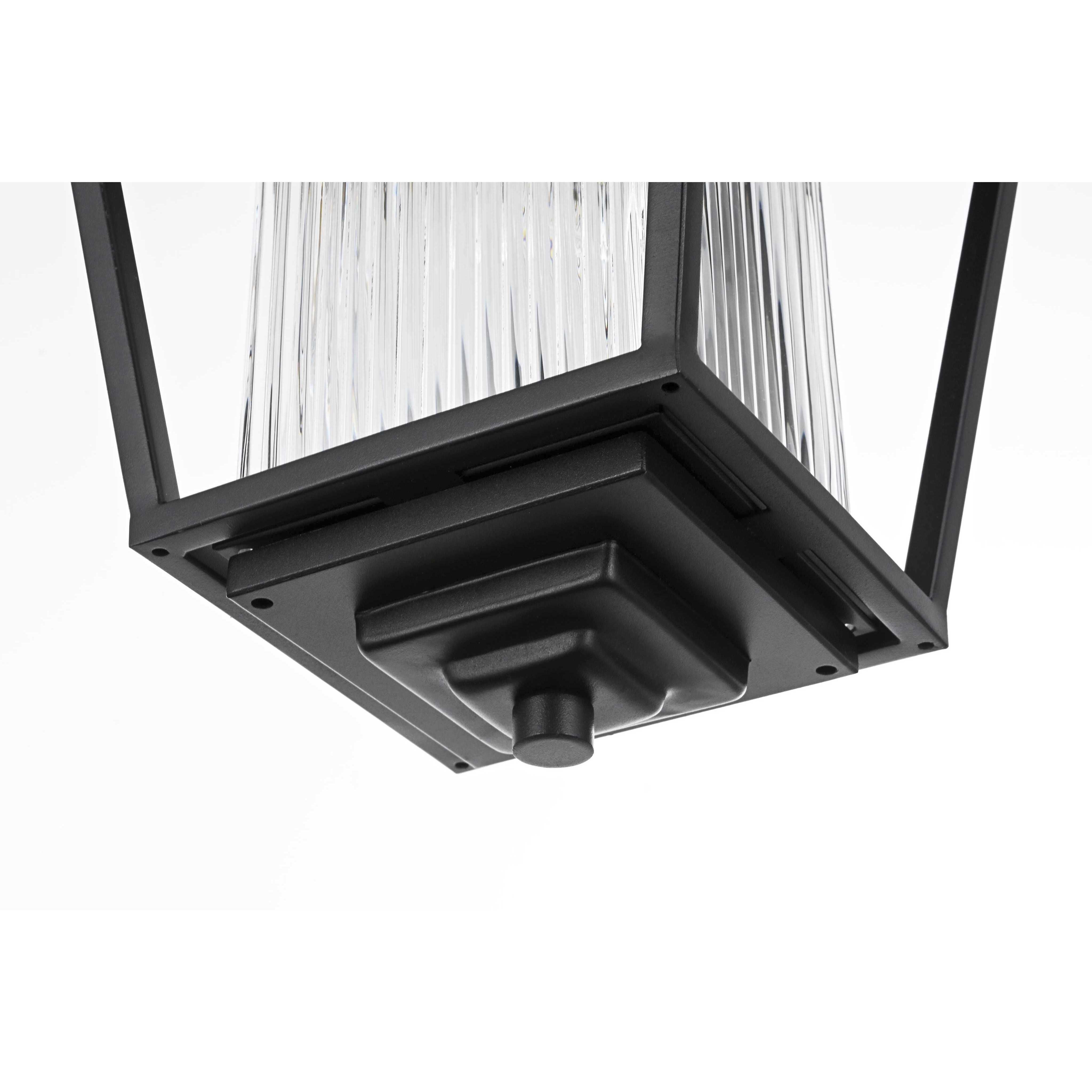 York 1 Light 10 inch Black Outdoor Pendant