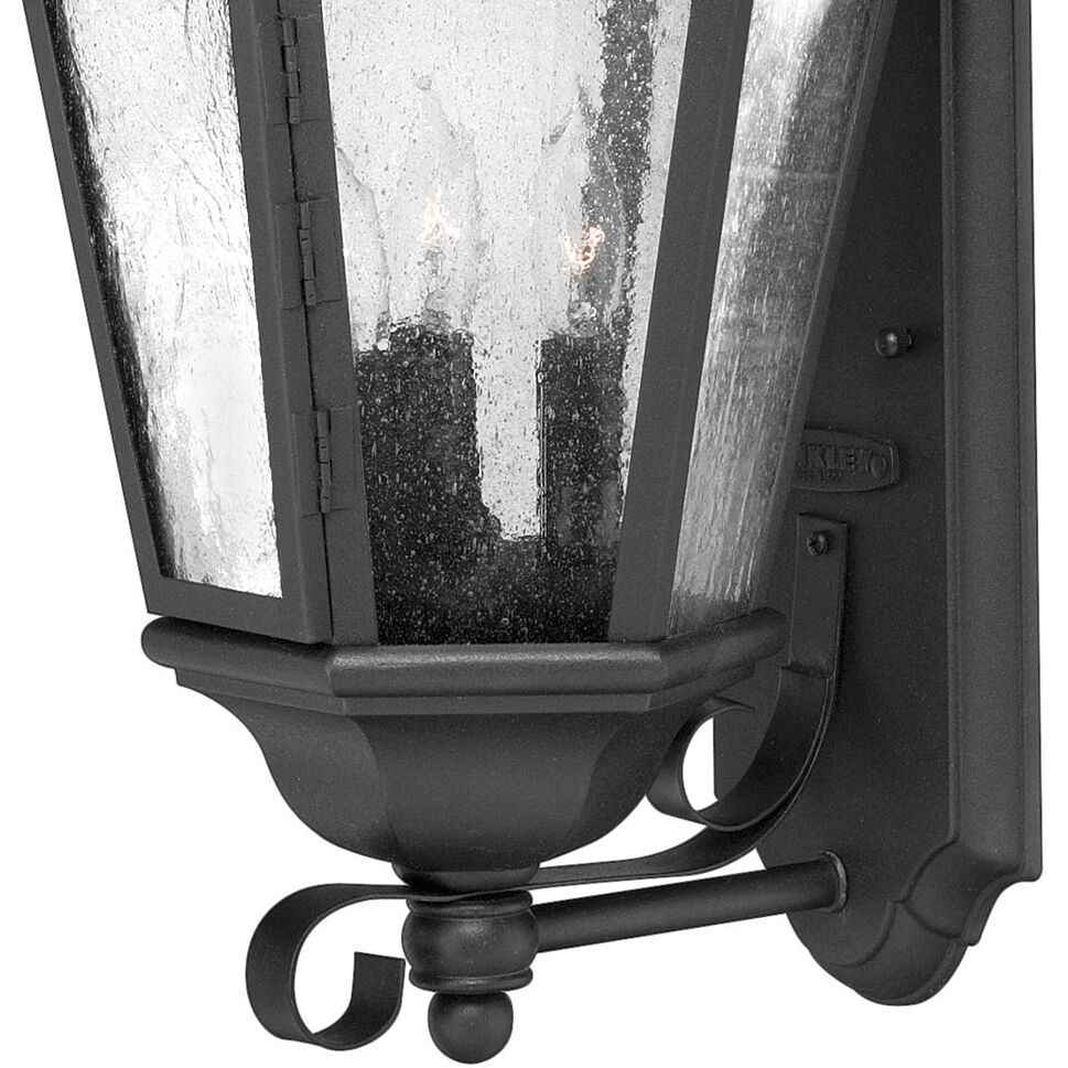 Estate Series Edgewater Outdoor Wall Mount Lantern in Black, Non-LED, Medium