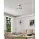 Helena 3 Light 20 inch Polished Nickel Semi-Flush Mount Ceiling Light