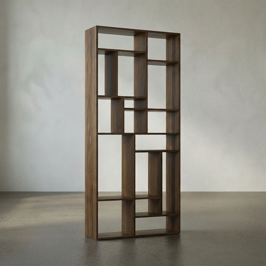 Malic 88 X 40 X 13 inch Dark Walnut Shelf