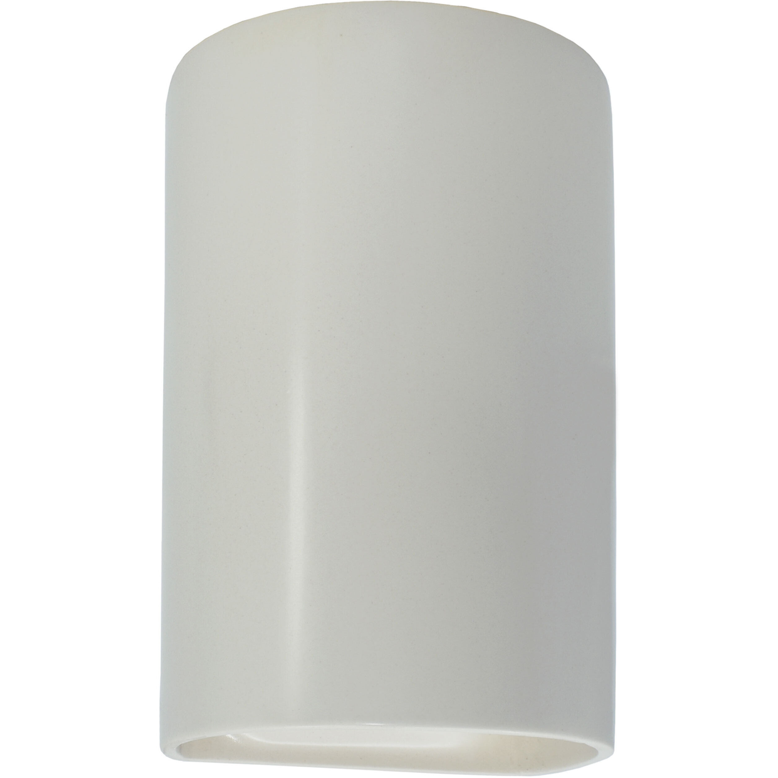 Ambiance Cylinder LED 9.5 inch Matte White Outdoor Wall Sconce, Small