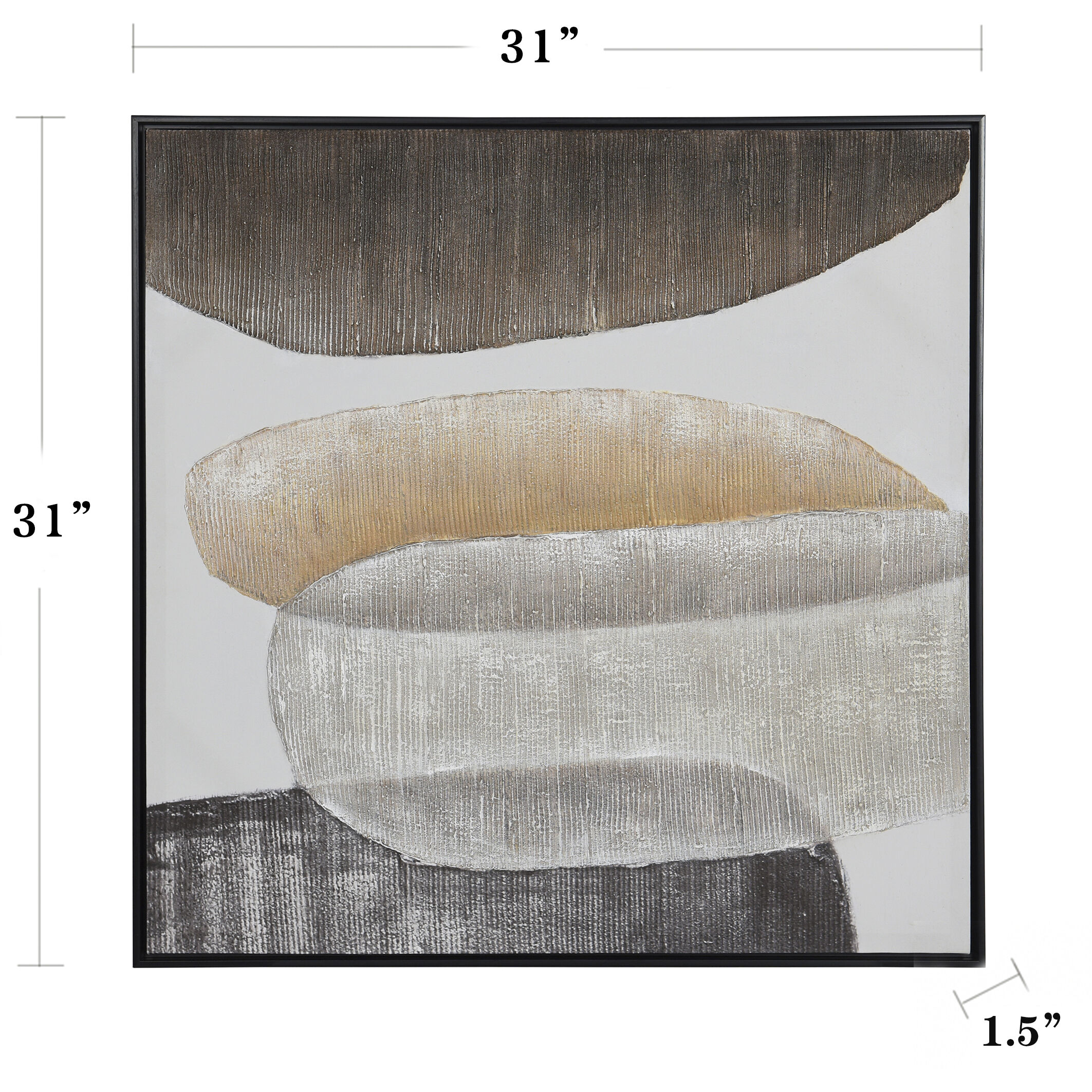 Lena Multi - Beige and Tan and Charcoal and Black Wall Art