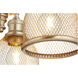 Omni 3 Light 19 inch Aged Brass Mini Chandelier Ceiling Light, Convertible