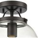 Bernice 1 Light 9 inch Oil Rubbed Bronze Semi Flush Mount Ceiling Light