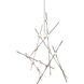 Constellation Aquila Minor LED 27.75 inch Satin Nickel Chandelier Ceiling Light in 3000K, White Optical Acrylic, 10 FT. Cord