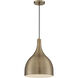 Bellcap 1 Light 12 inch Burnished Brass Pendant Ceiling Light