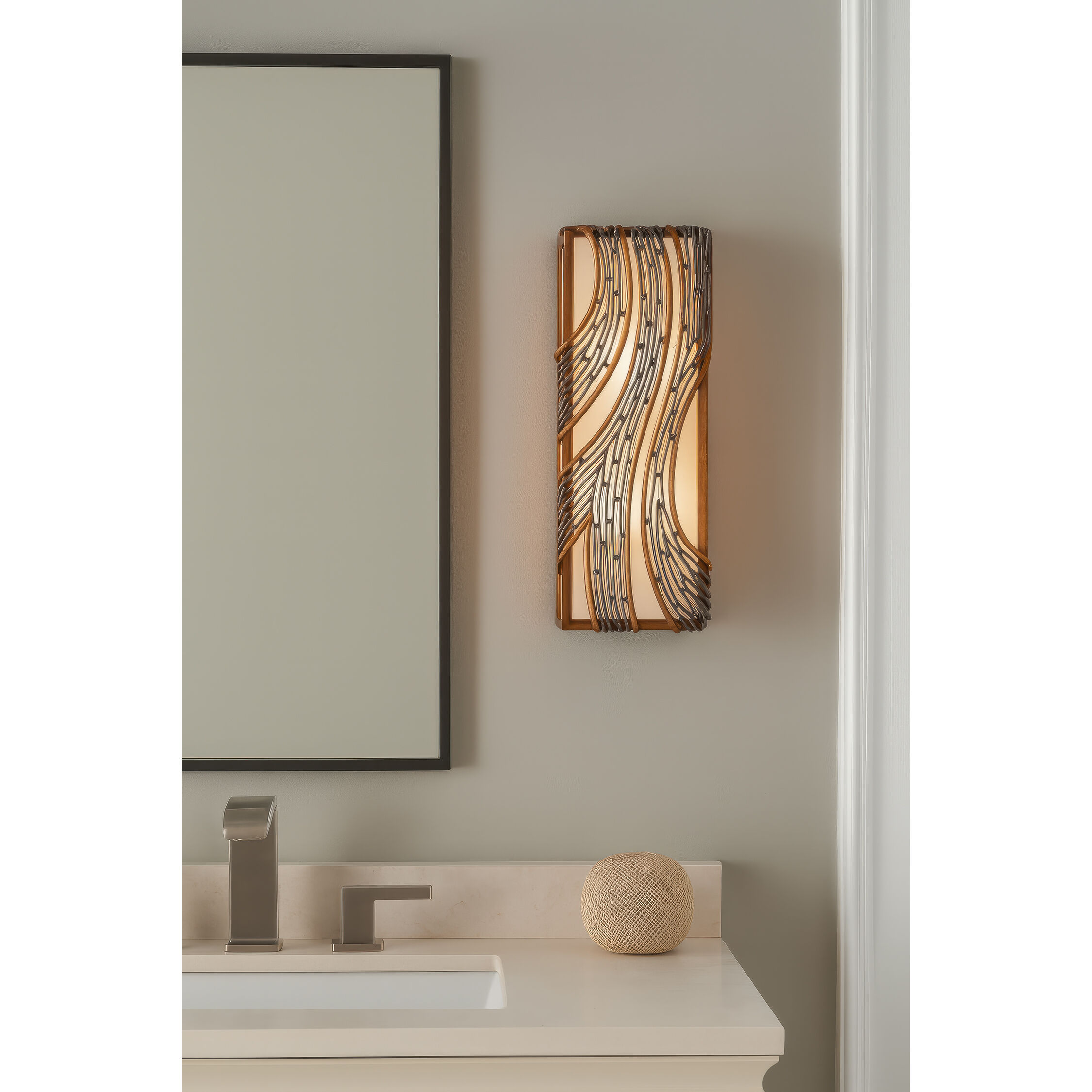 Flow 2 Light 6.5 inch Hammered Ore Wall Sconce Wall Light
