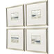Easy Day Blue and Beige and Multi and White Framed Art