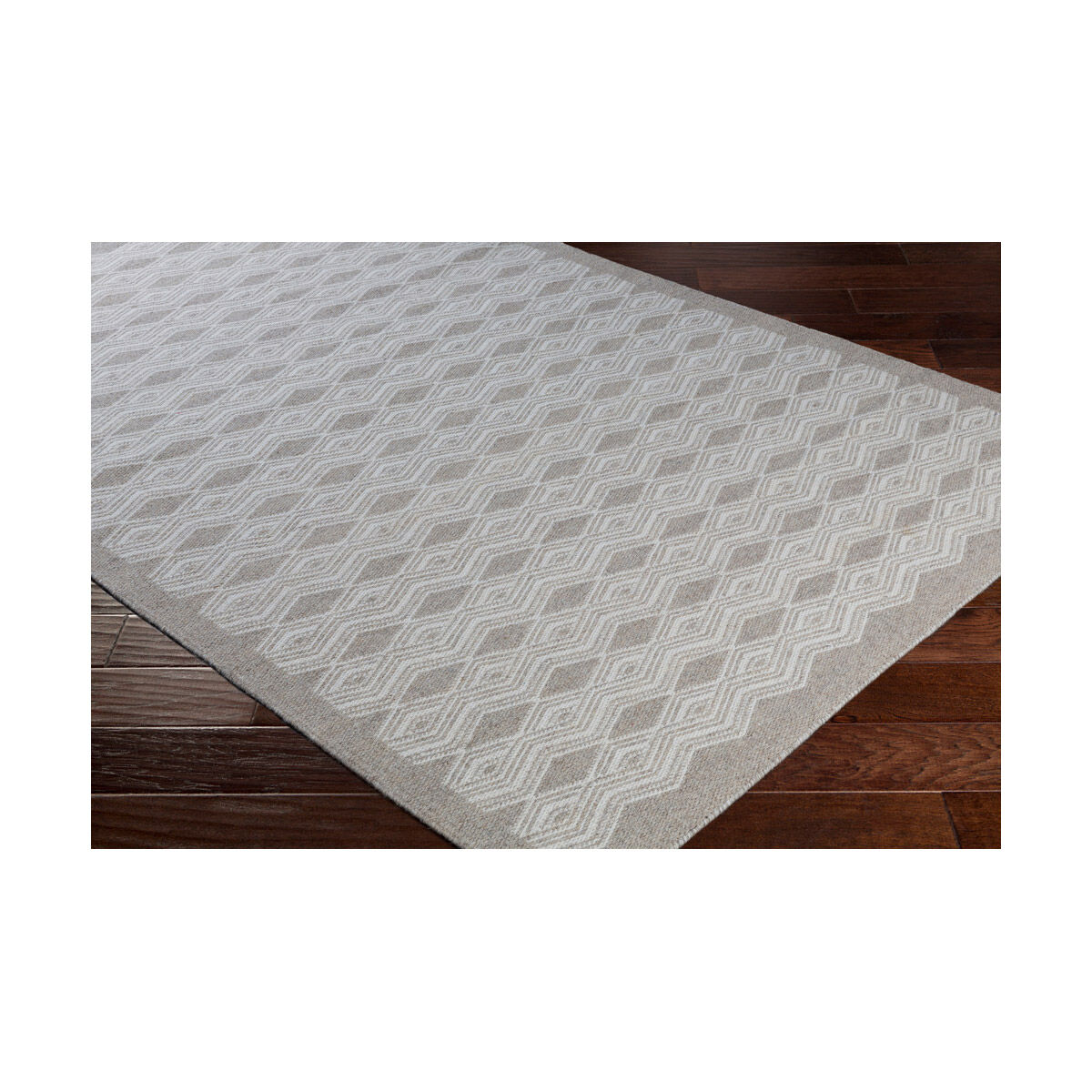 Agostina 90 X 60 inch Gray and Neutral Area Rug, Wool and Cotton