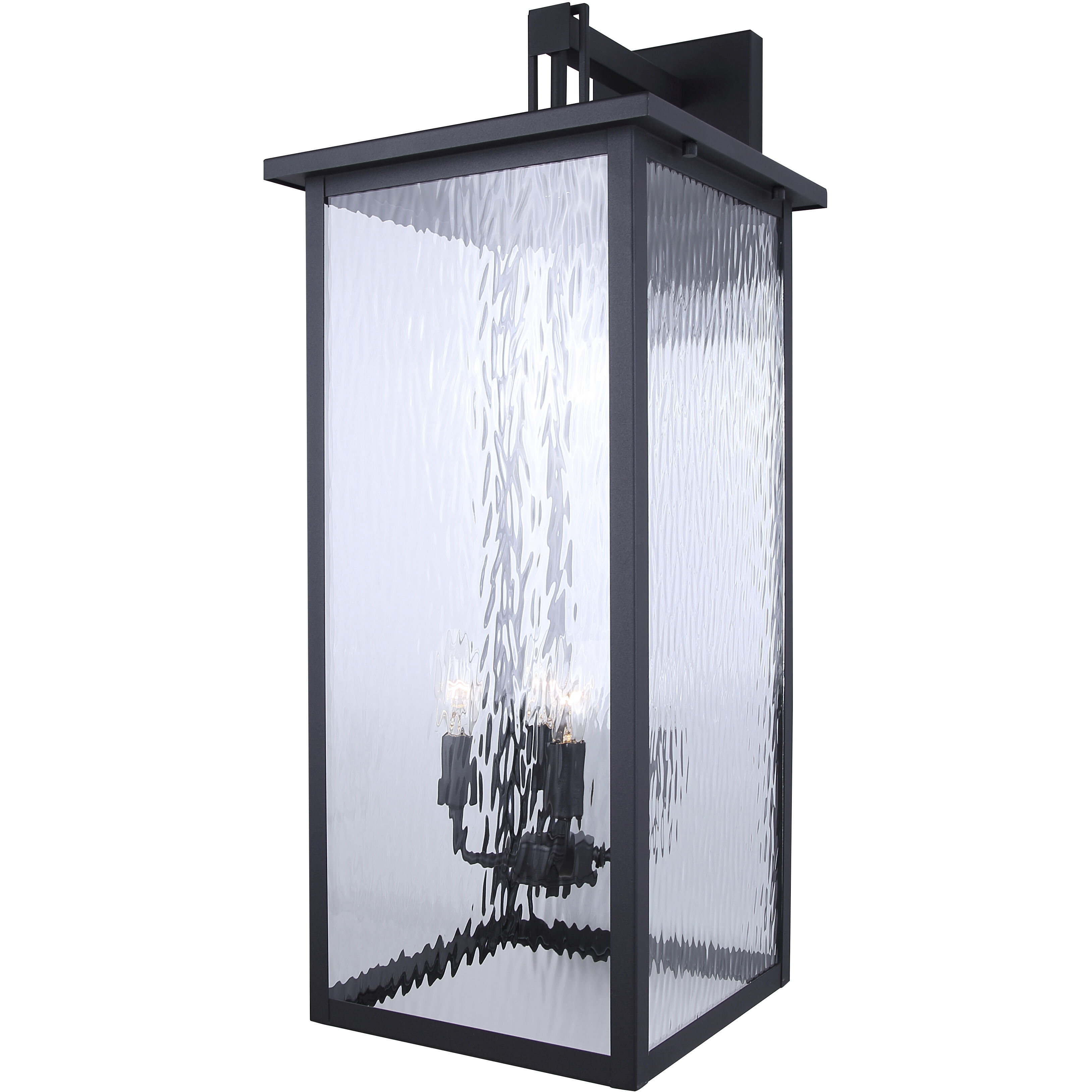 Shana 4 Light 30 inch Black Outdoor Wall Lantern