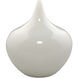 Nymph Decorative 19 X 8 inch Vases in White Glass, Set of 3