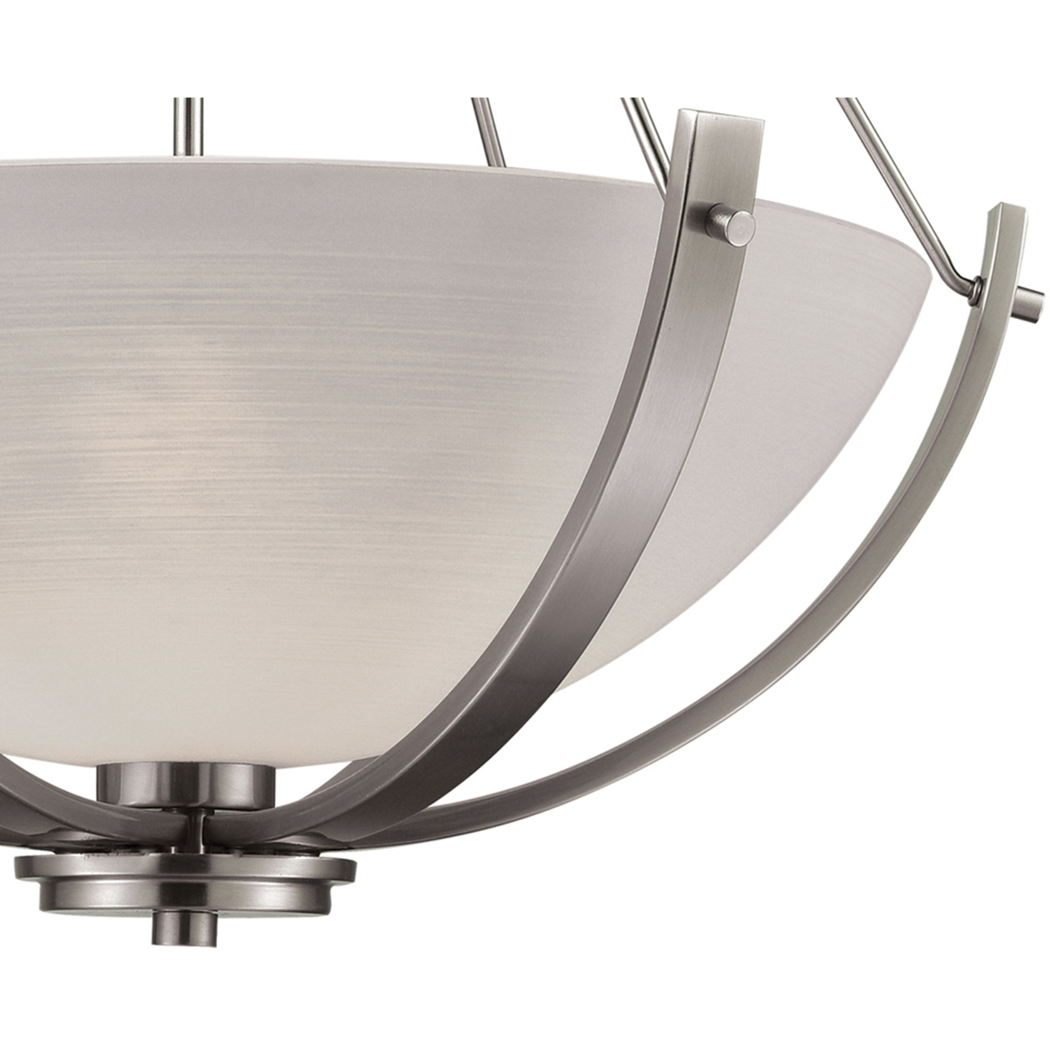 Casual Mission 3 Light 21 inch Brushed Nickel Chandelier Ceiling Light