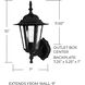 Outdoor 1 Light 15 inch Black Outdoor Wall Lantern