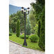 Davina 3 Light 115.25 inch Black Outdoor Post Mounted Fixture in G9