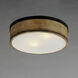 Franklin 2 Light 14 inch Driftwood/Black Flush Mount Ceiling Light