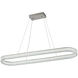 Chevron LED 47.24 inch Brushed Nickel Linear Island Pendant Ceiling Light