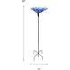 Fiore Blue Art Glass Bird Feeder