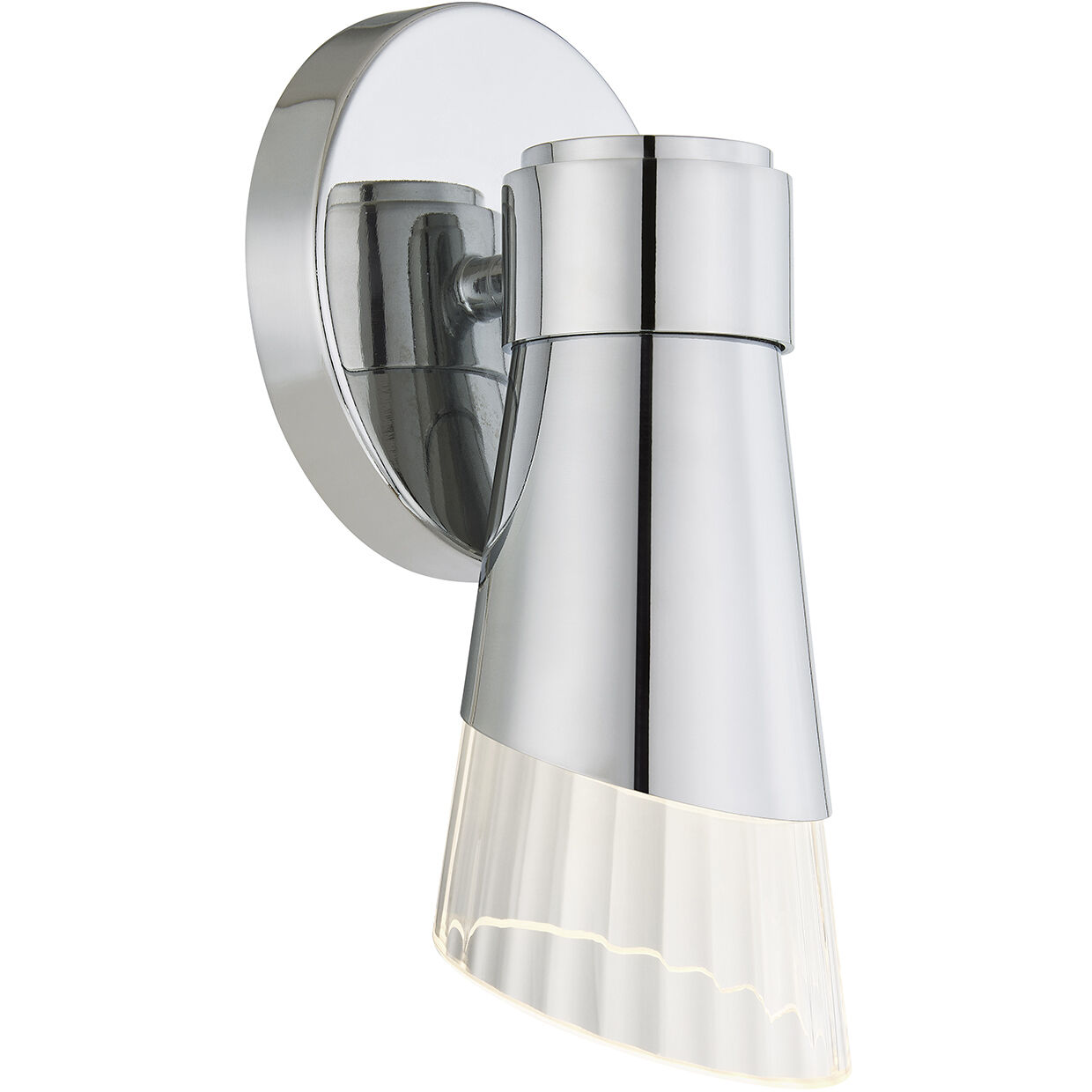 Fusion Collection - Lugano Family 4.75 inch Polished Chrome ADA Wall Sconce Wall Light in 1, EVOLV