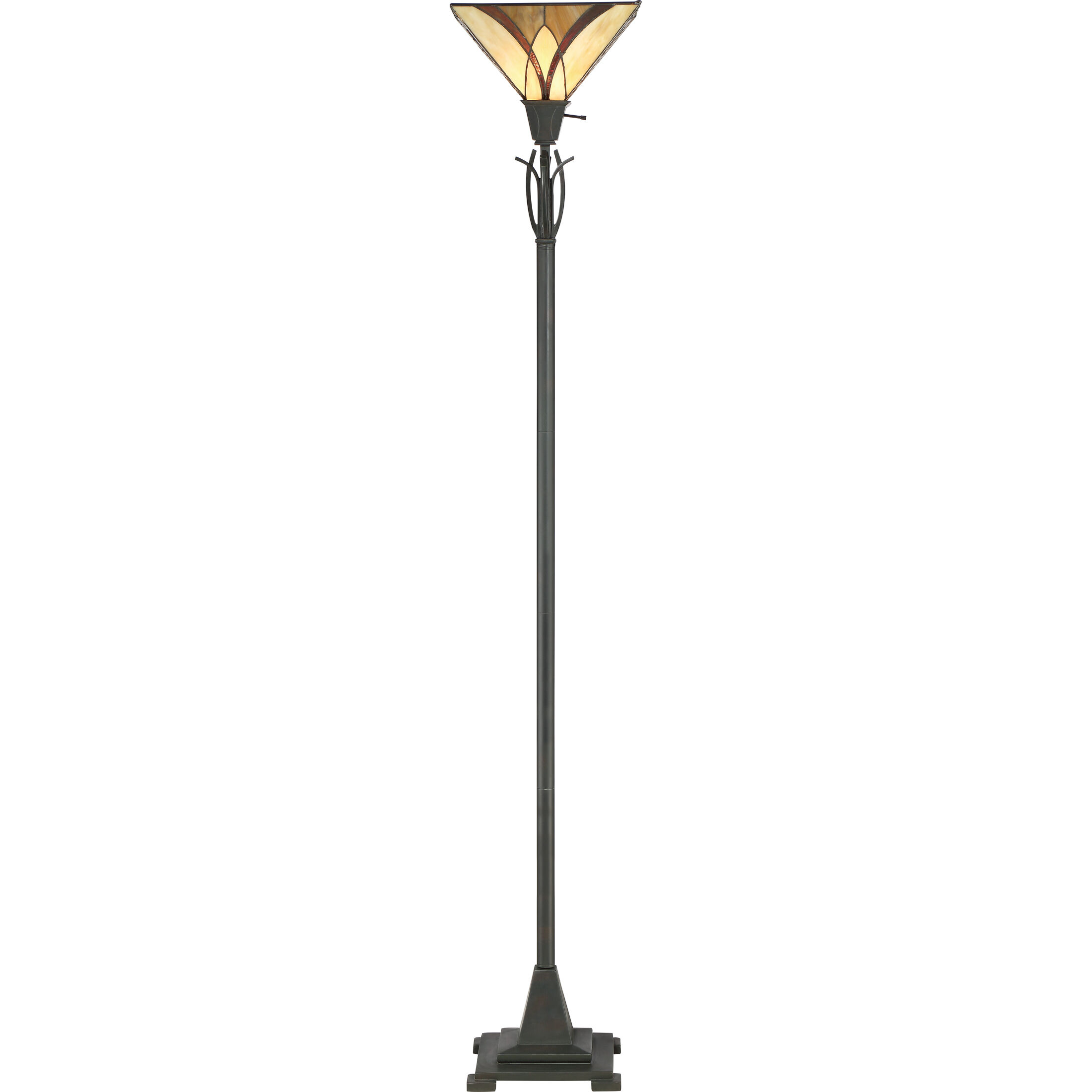 Asheville 71 inch Valiant Bronze Torchiere Portable Light, Naturals