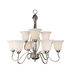 Glasswood 9 Light 31.5 inch Brushed Nickel Chandelier Ceiling Light