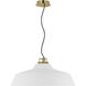 Sean Lavin Forge LED 28 inch Natural Brass Line-Voltage Pendant Ceiling Light in Matte White