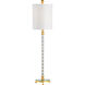 Chelsea House 34 inch 100.00 watt Detailed Acrylic Column/Gold Leaf Table Lamp Portable Light