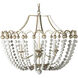 Peggy 6 Light 28.75 inch Champagne Silver / Dove White Chandelier Ceiling Light
