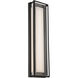 Beech LED 24 inch Black Outdoor Wall Light in 3500K, dweLED