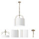 Quincy 1 Light 18 inch Gold with White Pendant Ceiling Light