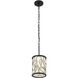 Scribble 1 Light 8 inch Matte Black with Artifact Mini Pendant Ceiling Light, Smithsonian Collaboration