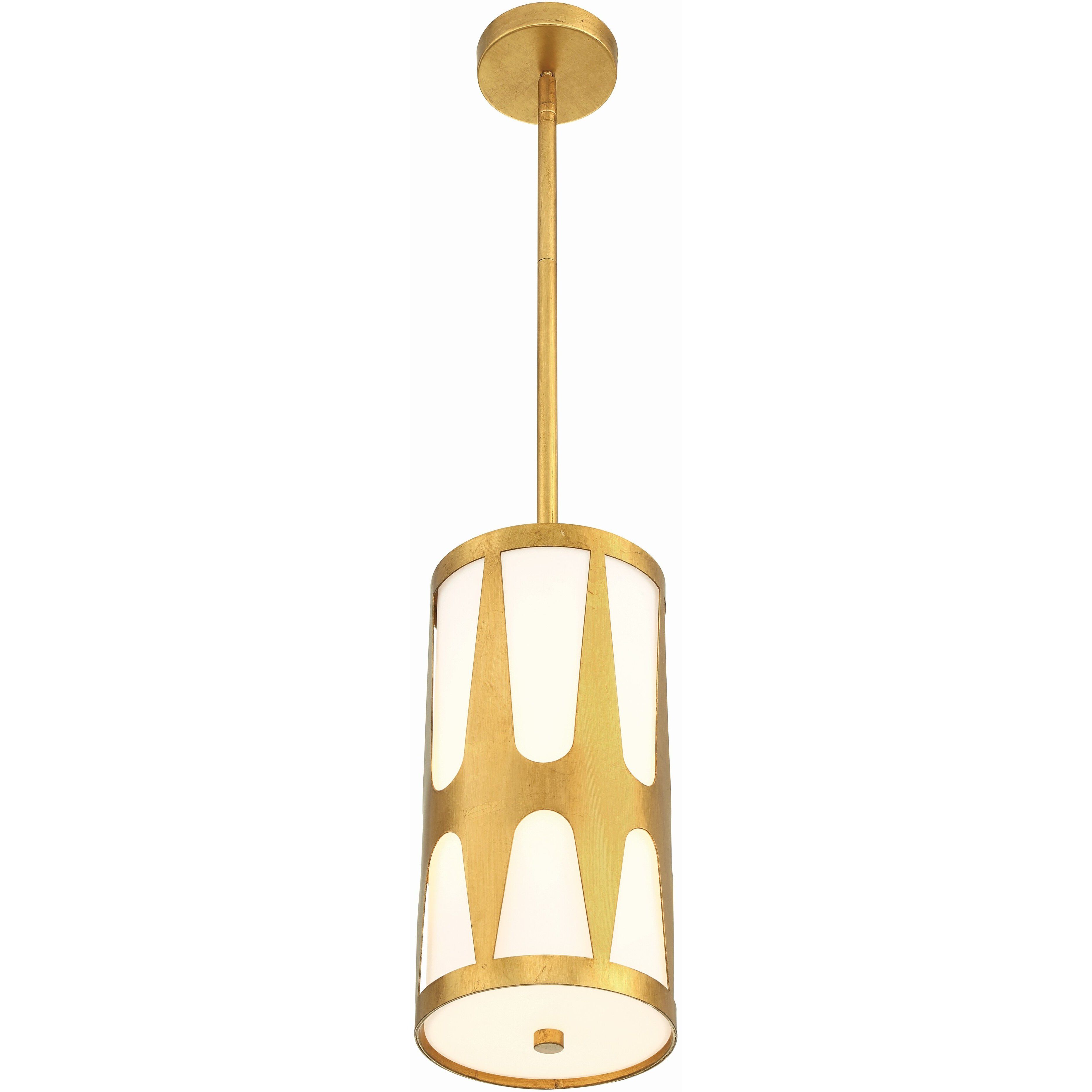 Royston 1 Light 7 inch Antique Gold Mini Pendant Ceiling Light