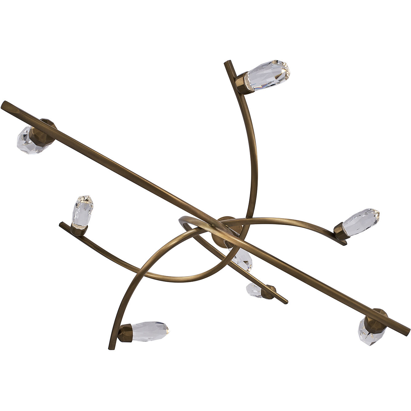 Bilancia LED 48 inch True Brass Chandelier Ceiling Light