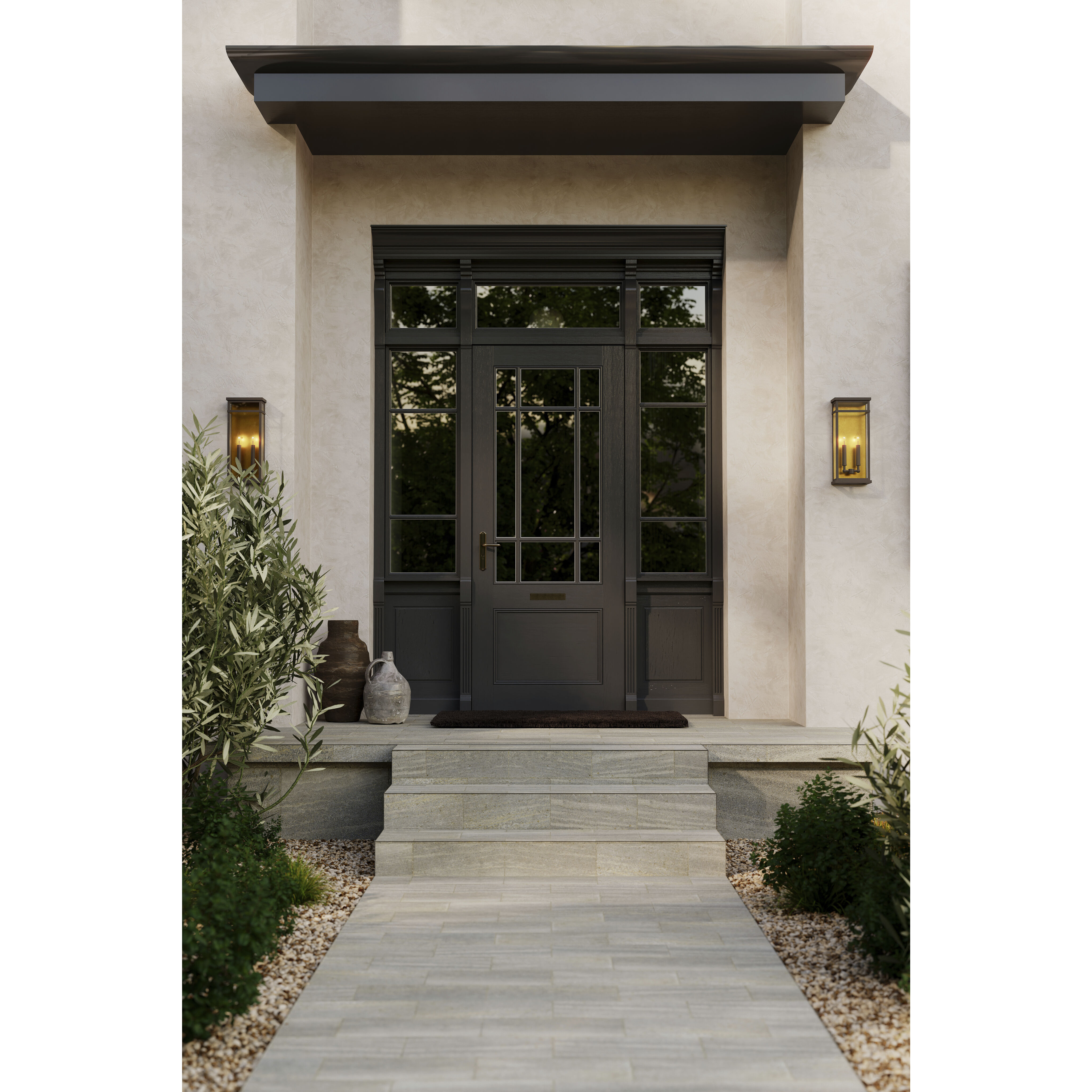 Briarlane 2 Light 20 inch Painted Legacy Brass and Dark Bronze Outdoor Wall Sconce