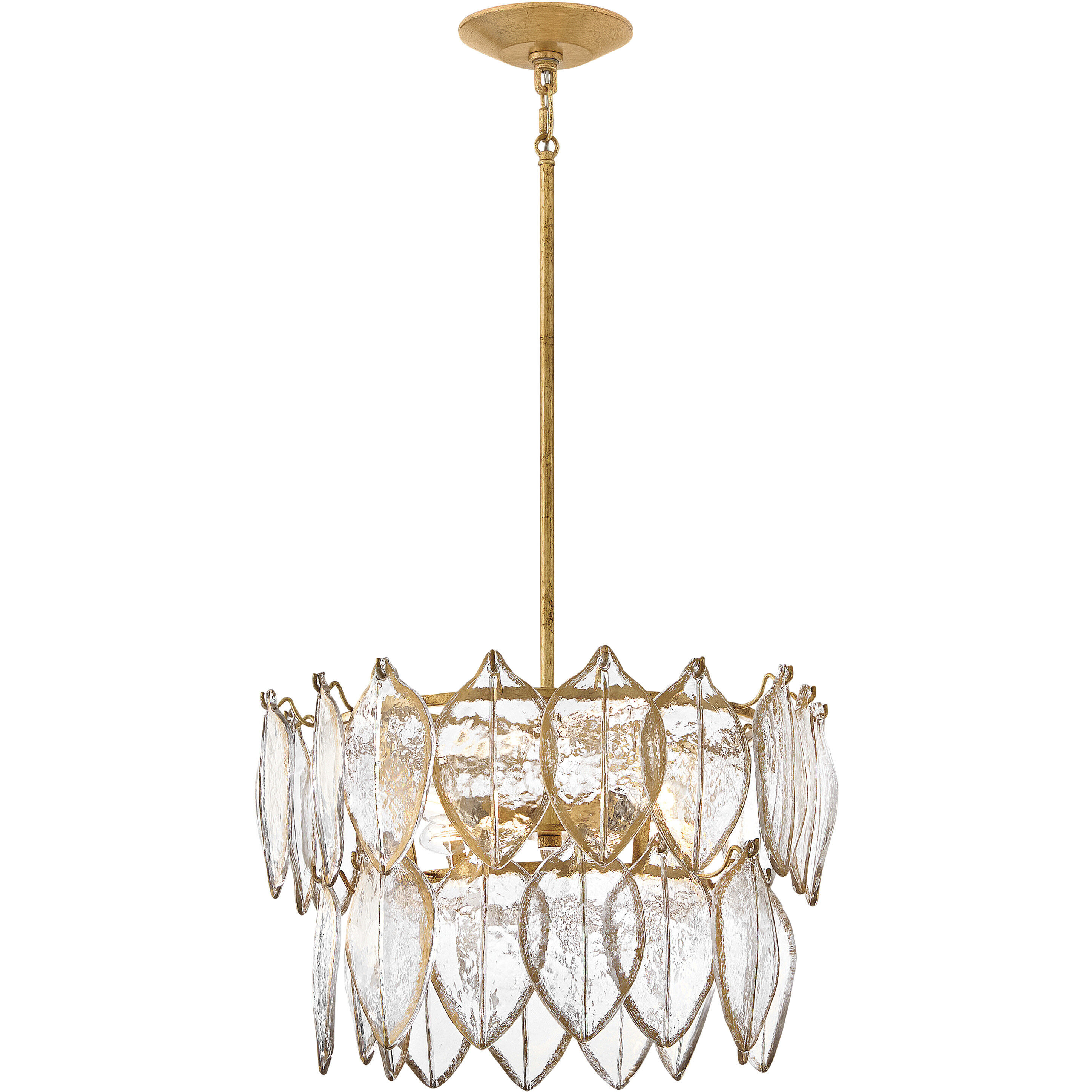 Amira 4 Light 19 inch Distressed Brass Convertible Semi Flush Ceiling Light
