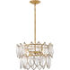 Amira 4 Light 19 inch Distressed Brass Convertible Semi Flush Ceiling Light