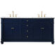 Wesley 72 X 21.5 X 35 inch Blue Vanity Sink Set