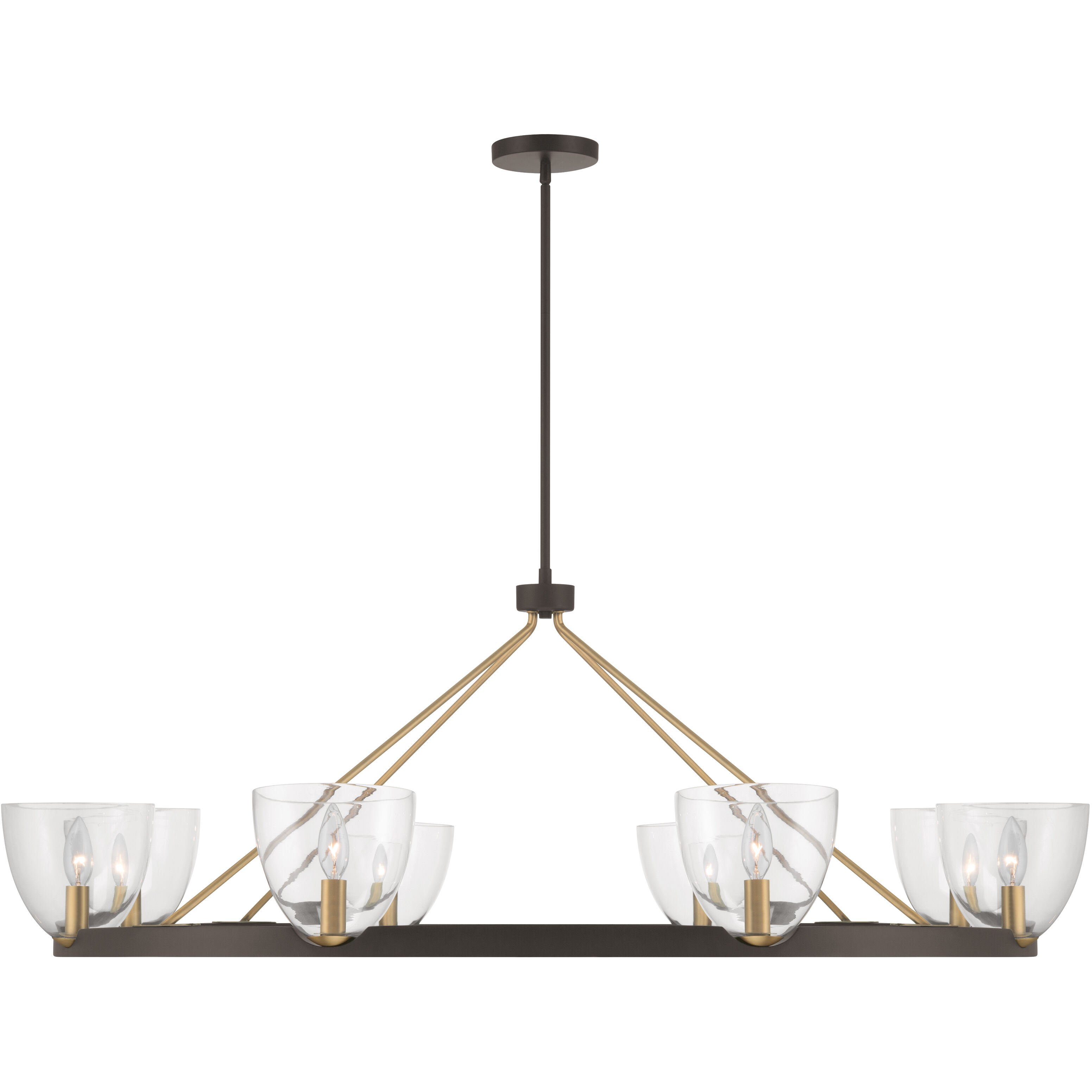 Noellea 8 Light 50 inch Dark Bronze and Legacy Brass Chandelier Ceiling Light